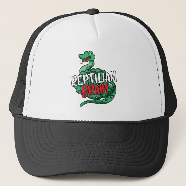 Reptilian Brain Trucker Hat (Front)