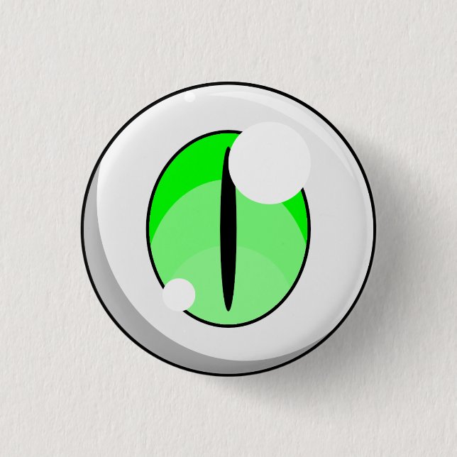 Reptilian Green Eye Button (Front)