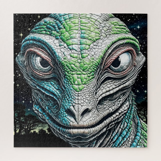 Reptilian Lizard Man Alien Extraterrestrial Being  Jigsaw Puzzle (Vertical)