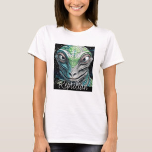 Reptilian Lizard Man Alien Extraterrestrial Being  T-Shirt
