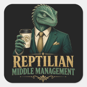 Reptilian Middle Management Sticker