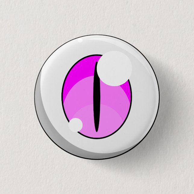Reptilian Pink Eye  3 Cm Round Badge (Front)