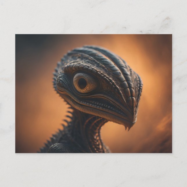 Reptilian UFO Postcard (Front)