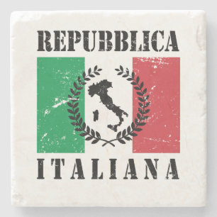 Repubblica Italiana Stone Coaster