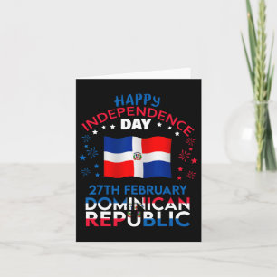 Republic 180th Independence Day Dominican Flag Card