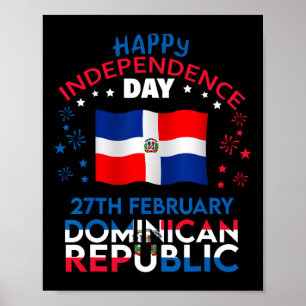Republic 180th Independence Day Dominican Flag Poster