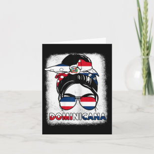 Republic Girl Independence Day Dominicana Flag Card