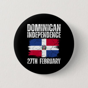 Republic Independence Day Dominican Republic Flag 6 Cm Round Badge
