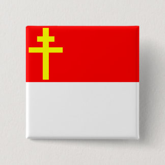 Republic Of Alsace Lorraine, France flag 15 Cm Square Badge