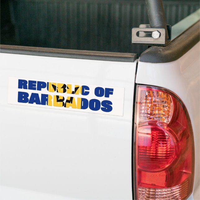 Republic of Barbados Car Bumper Sticker (On Truck)