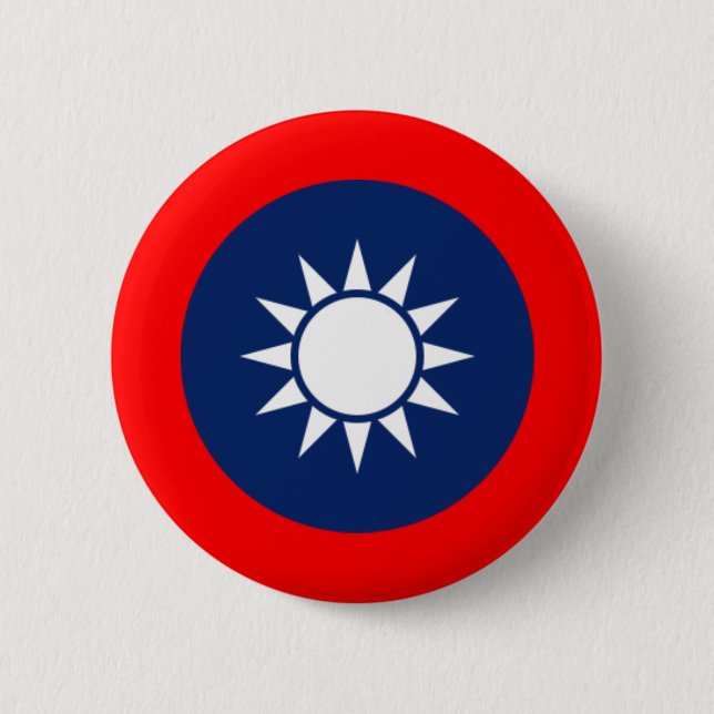 Republic of China (Taiwan) National Emblem 6 Cm Round Badge (Front)