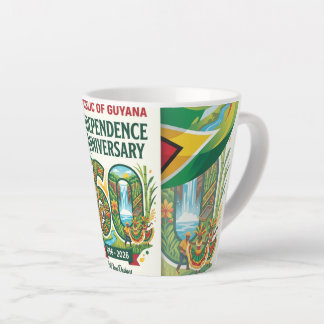 Republic  Of  Guyana 60th Independence Anniversary Latte Mug