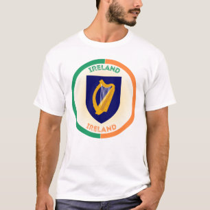 Republic of Ireland Coat of Arms Circle Shape T-Shirt
