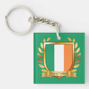 Republic of Ireland Flag Shield Key Ring