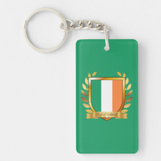 Republic of Ireland Flag Shield Key Ring