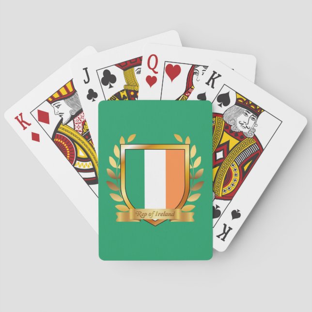 Republic of Ireland Flag Shield Playing Cards (Back)
