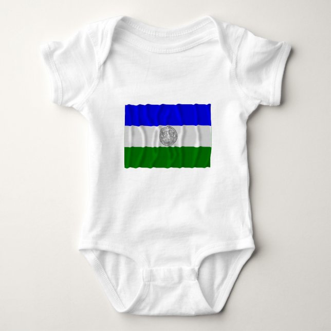 Republic of Jämtland waving flag (unofficial) Baby Bodysuit (Front)