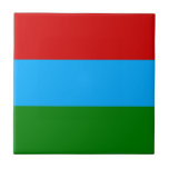 Republic of Karelia Flag Ceramic Tile<br><div class="desc">Patriotic flag of Republic of Karelia.</div>