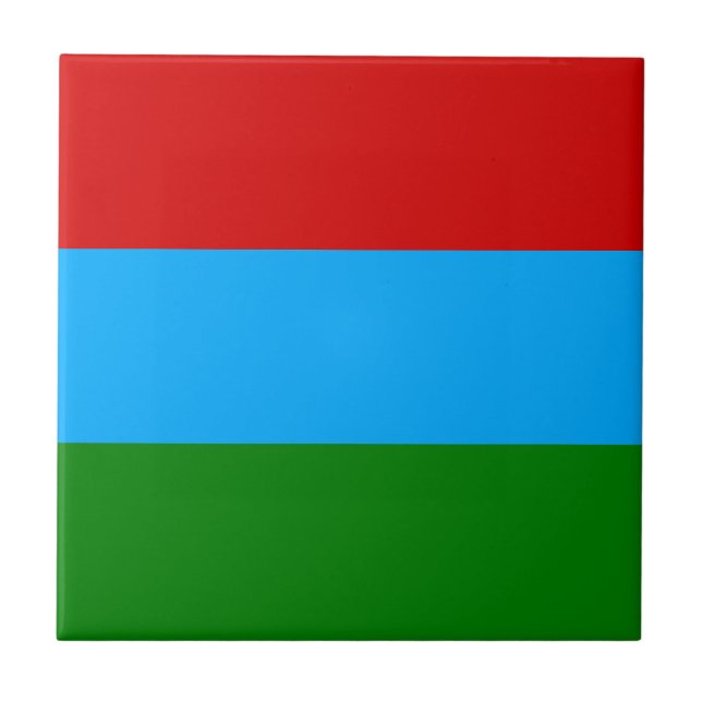 Republic of Karelia Flag Ceramic Tile (Front)