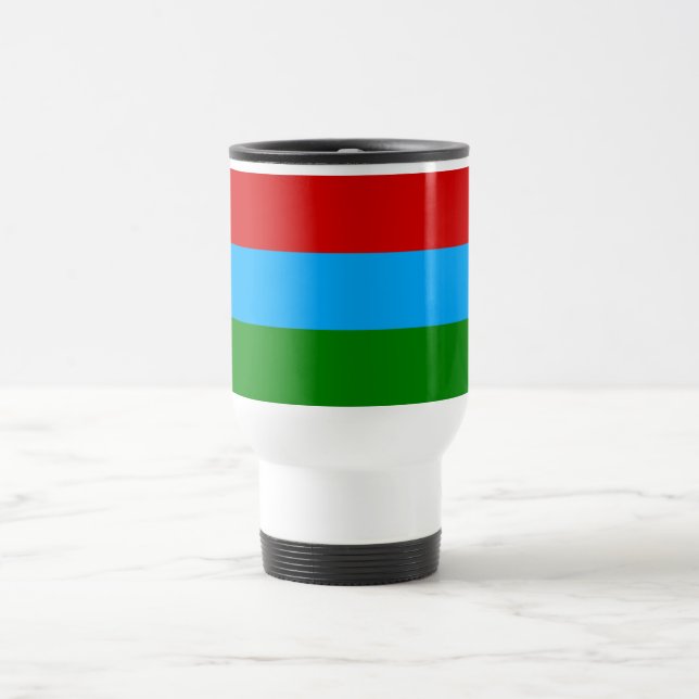 Republic of Karelia Flag Travel Mug (Center)