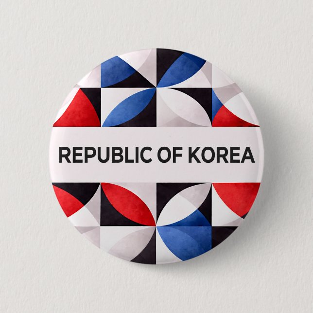 Republic of Korea 6 Cm Round Badge (Front)