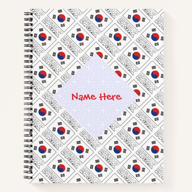 Republic of Korea Flag Ancestry Notebook (Front)