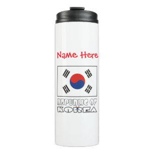 Republic of Korea Flag Personalised Thermal Tumbler