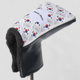 Republic of Korea South Korean Flag Tiled Personal Golf Head Cover