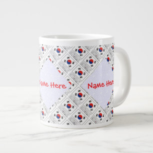Republic of Korea Tiled Personalised Large Coffee Mug