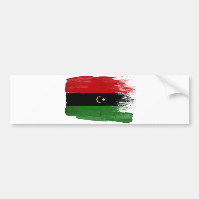 Republic of Libya Flag Bumper Sticker (Front)