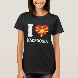 Republic of Macedonia Macedonian Flag I Love Maced T-Shirt