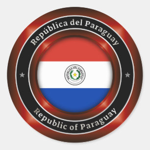 Republic of Paraguay Classic Round Sticker