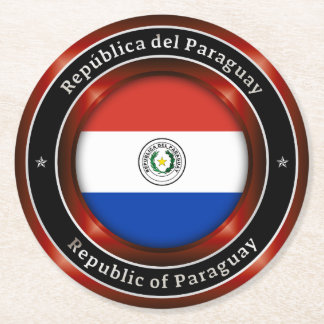Republic of Paraguay Round Paper Coaster