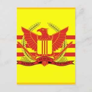 Republic of South Vietnam Military Forces Flag Postcard