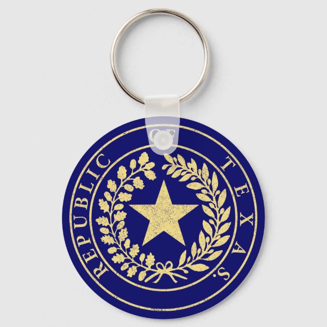 Republic of Texas Seal Key Ring (Front)