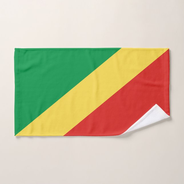 Republic of the Congo Flag Bath Towel Set (Hand Towel)