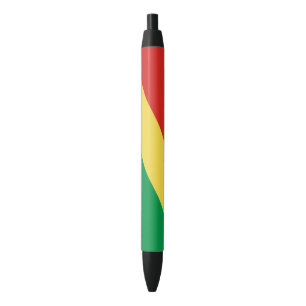 Republic of the Congo Flag Black Ink Pen