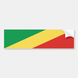 Republic of the Congo Flag Bumper Sticker