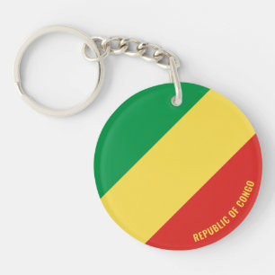 Republic of the Congo Flag Charming Patriotic Key Ring