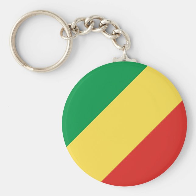 Republic of the Congo Flag Key Ring (Front)