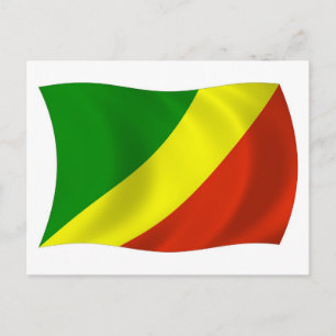Republic of the Congo Flag Postcard