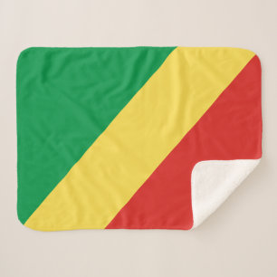 Republic of the Congo Flag Sherpa Blanket