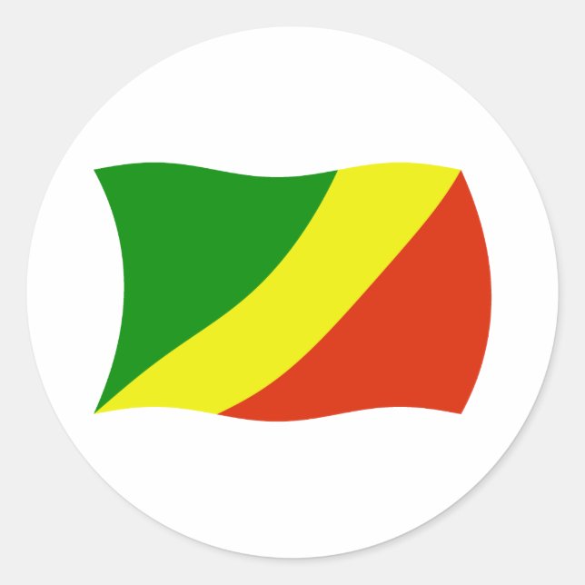 Republic of the Congo Flag Sticker (Front)