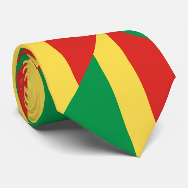 Republic of the Congo Flag Tie (Rolled)