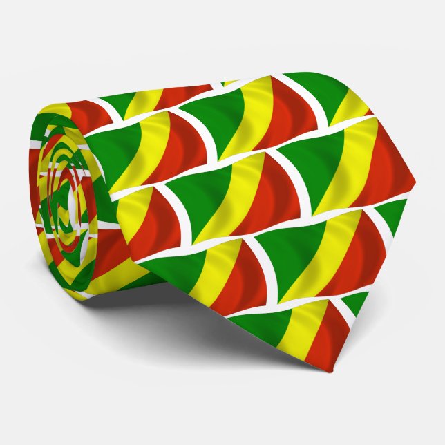 Republic of the Congo Flag Tie (Rolled)
