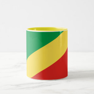 Republic of the Congo Flag Two-Tone Coffee Mug