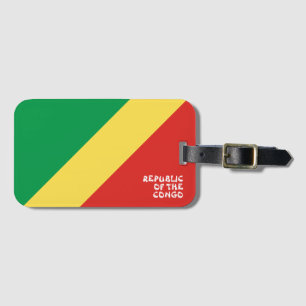 Republic of the Congo National Flag Patriotic Luggage Tag