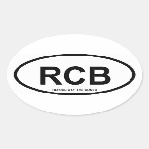 Republic of the Congo "RCB" Oval Sticker
