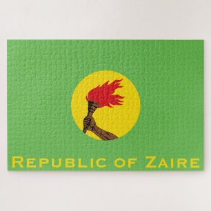 Republic of Zaire Flag  Jigsaw Puzzle