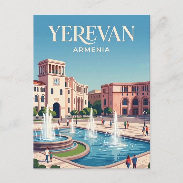 Republic Square Armenia Postcard (Front)